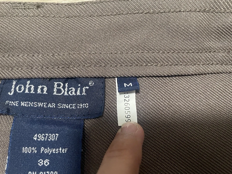 VTG JOHN BLAIR flat front straight leg Mens Sz 36 polyester western dress pants - Image 4 of 4