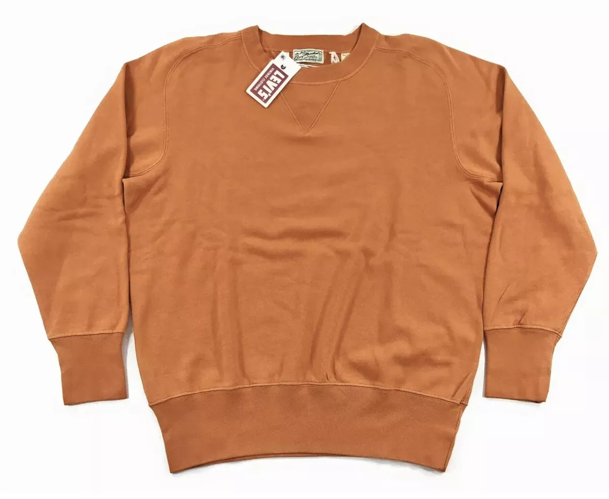 Levis Vintage Clothing LVC Mens Medium Bay Meadows Sweatshirt Sweater  Orange