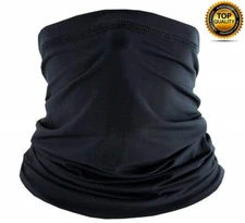 Multi-use Tube Scarf Bandana Head Face Mask Neck Gaiter Outdoor Head Wear Black 
