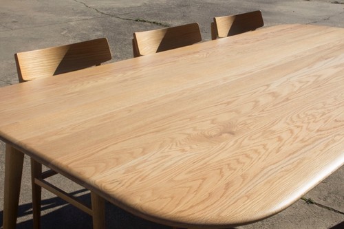 Dane Dining Table - Solid American Oak Timber - 4 Sizes - Picture 6 of 6