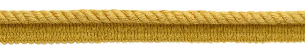 Twisted Rope Cord with Lip, Color# D05 - Brass Gold [Sold By The Yard]