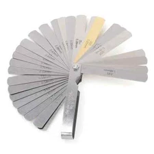 32 Blade Feeler Filler Gauge Spark Plug Gap Metric Imperial Measuring Brass Tool