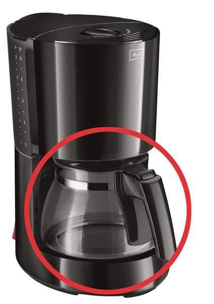 Melitta Ersatz-Kanne, Glaskanne Schwarz FüR Kaffeemaschine Enjoy Typ 100201-image