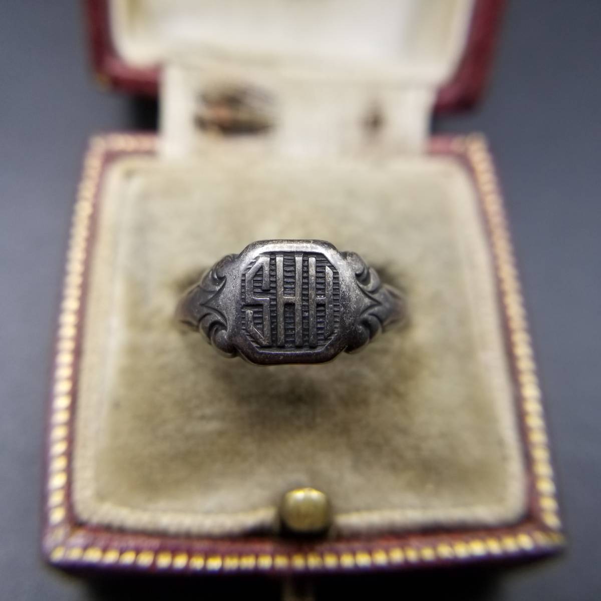 Vintage Class Ring HHS College Signet Art Deco 925 Silver Ring 2.6g Silver Ring