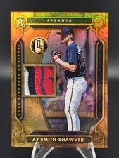 🔥2023 Panini Chronicles Gold Standard Swatches 1/10 AJ Smith-Shawver Holo Gold