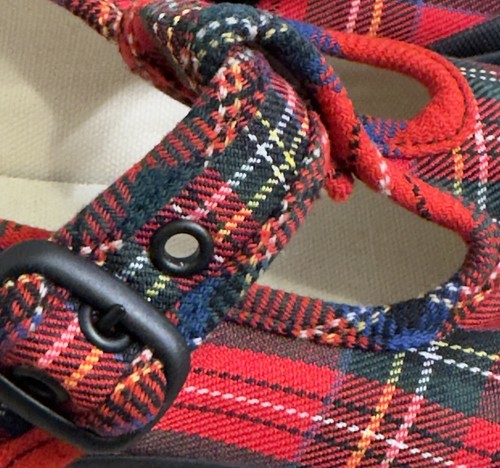 VANS style 93 Mary Janes Red Plaid Shoes Women’s size 8 Preppy Black Soles - Picture 7 of 8