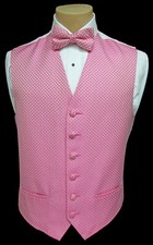 Men's Pink After Six Enchantment Tuxedo Vest  Choice of Tie Wedding Prom Cruise