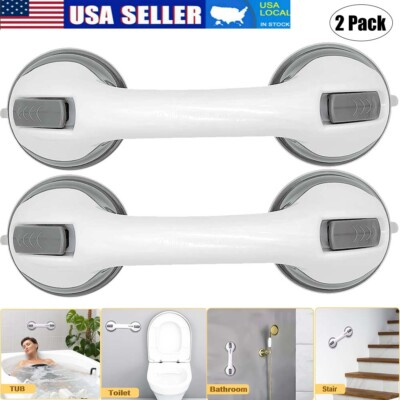 #ad 2 Pcs Bathroom Suction Grab Bar Safety Grab Bar Strong Hold Suction Handle Bar $14.24