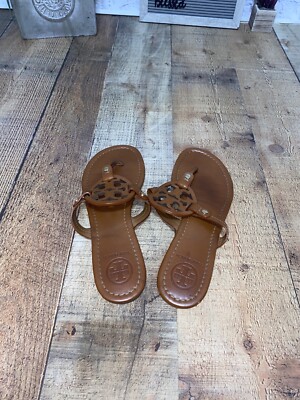 Tory Burch Miller Vintage Vachetta Thong Sandals Size 8.5 M