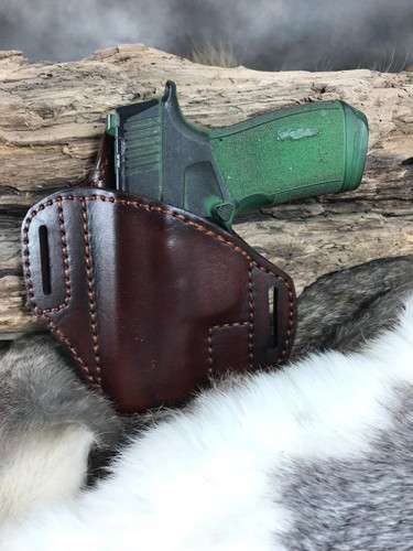 Leather Pancake Style Holster made for CZ P10 Compact SRO225 - Picture 9 of 23