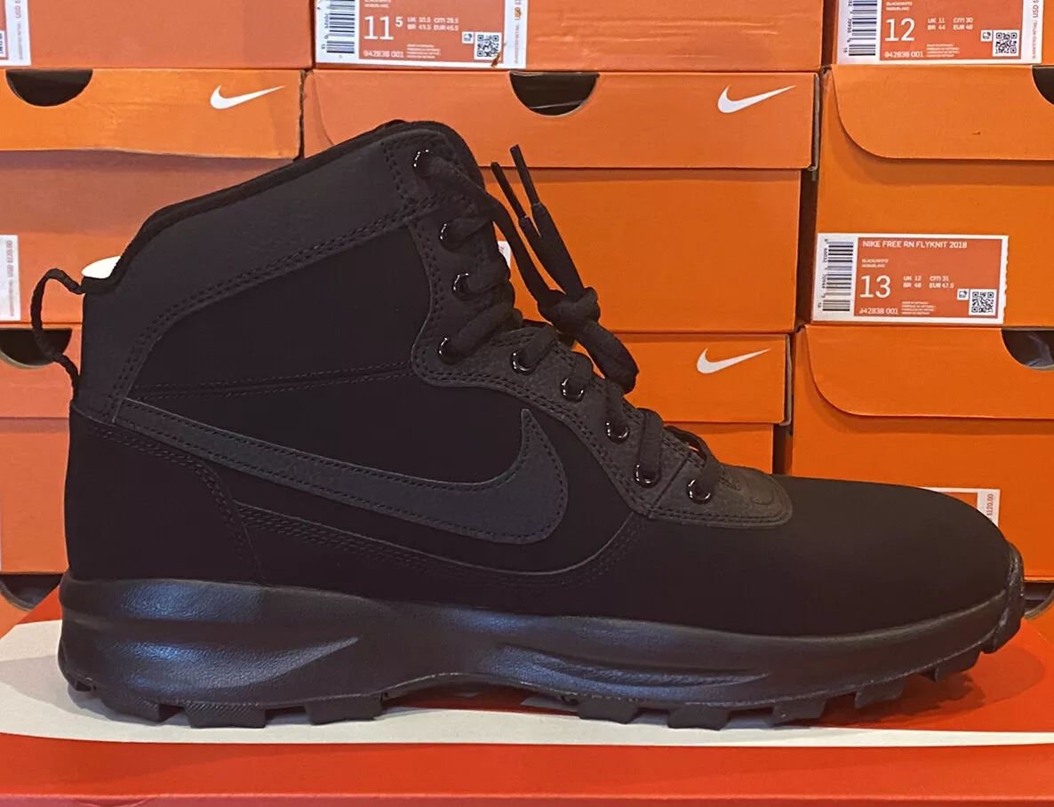 Nike Manodome &#034;TRIPLE BLACK&#034; Mens Boots Size 13, NEW 844358 003 DS |