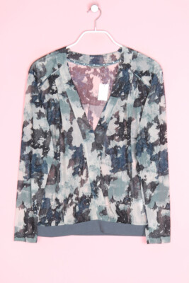 sandwich_ Blouse Wrap Effect Print M multicolor