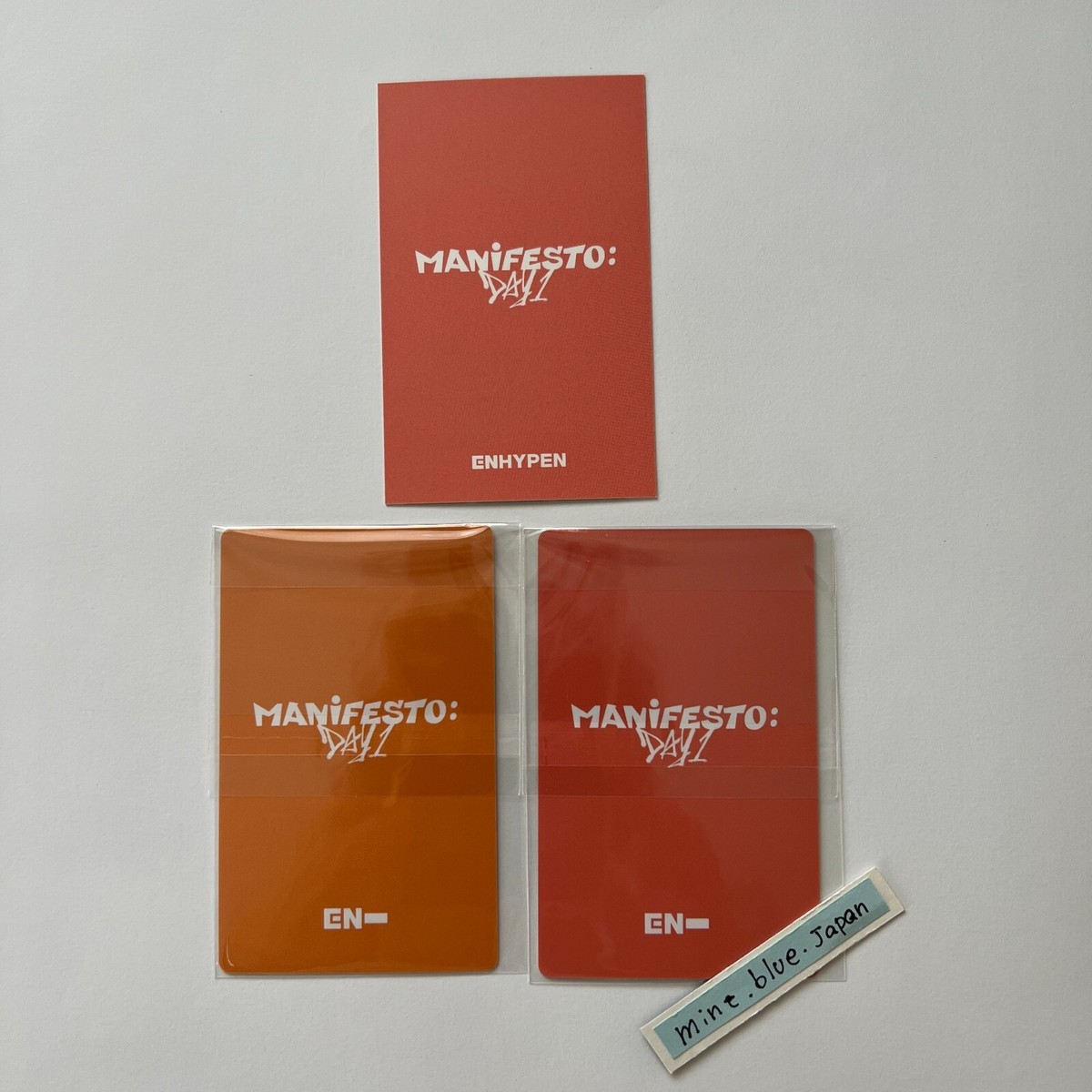 Enhypen Manifesto : Day 1 Japan Limited benefits photo card Enhypen Manifesto : Day 1 Japan Limited benefits photo card