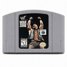WWF War Zone N64 Nintendo 64 Cartridge + Original Manual Stone Cold Steve Austin