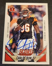 Carlos Dunlap Autograph Signed 2015 Score Cincinnati Bengals