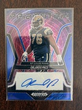 2025 Panini Prizm Black Orlando Pace Prizmatrix Blue Shimmer Auto /15