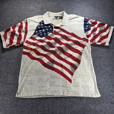 Vintage Scandia Woods Shirt Mens XL American Flag Declaration Independence 2005
