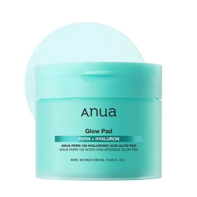 ANUA PDRN 100 Hyaluronsäure Glow Pads, leuchtende koreanische Gesichtspflege für