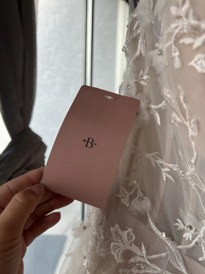 Vestido de Noiva BHLDN Anthropologie By Watters Novo em Folha Tamanho Inalterado 4 Org $850 - Imagem 4 de 4