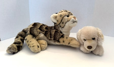 EUC-Ganz Webkinz Signature NO CODE Endangered Clouded Leopard Golden Retriever