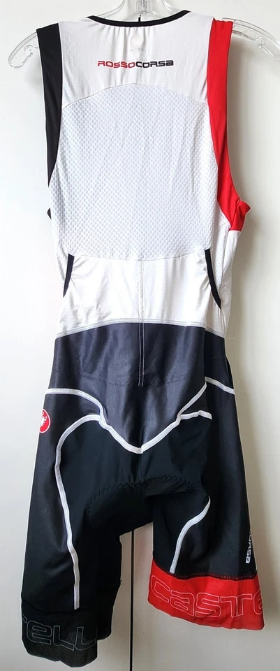 Culotte con tirantes de bicicleta Castelli para hombre talla XL Rosso Corsa negro rojo Foto 2 de 4
