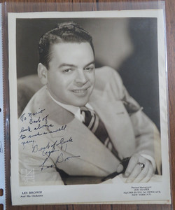 LES BROWN ORIGINAL VINTAGE 8x10 PHOTO SIGNED & INSCRIBED