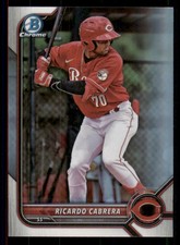 Ricardo Cabrera 2022 Bowman Draft #BDC-139 Chrome Refractor Cincinnati Reds