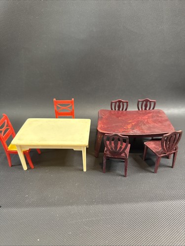 Renwal Etc Dining Room Kitchen Table And Chairs Brown White Red
