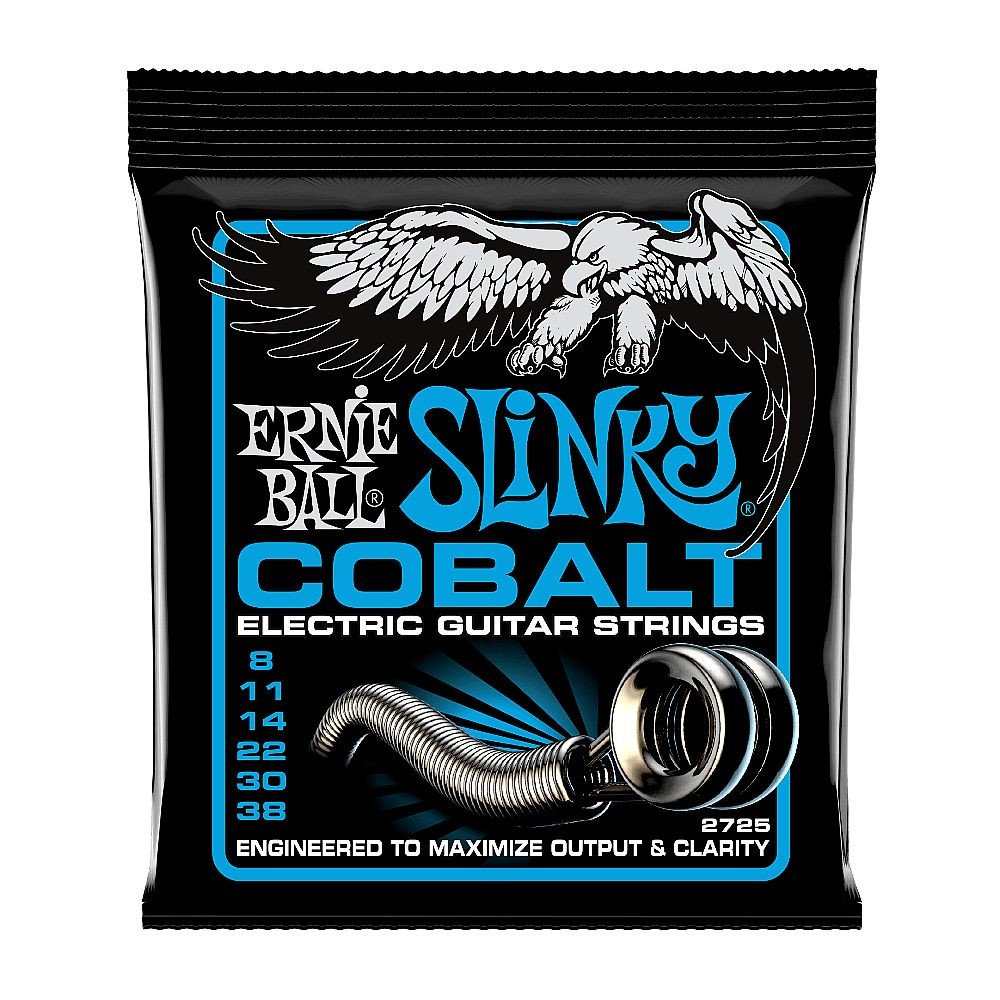 Ernie Ball Cobalt Slinky Electric Guitar Strings (.008 - .038 Extra Slinky)