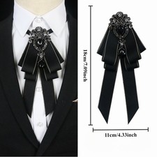 Unisex Vorgebundene Hemd Krawatte Anzug Strass Fliege Halsband Zubehör
