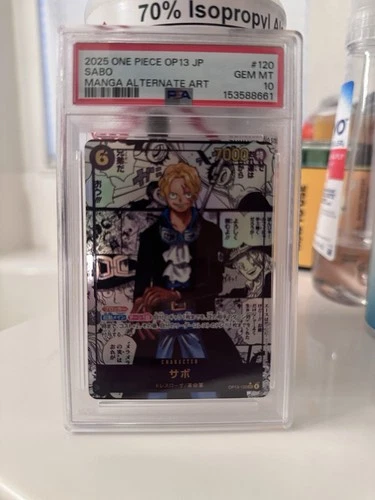 2025 ONE PIECE JPN OP13-120 CARRYING ON HIS WILL MANGA ALTERNATE ART SABO PSA 10
