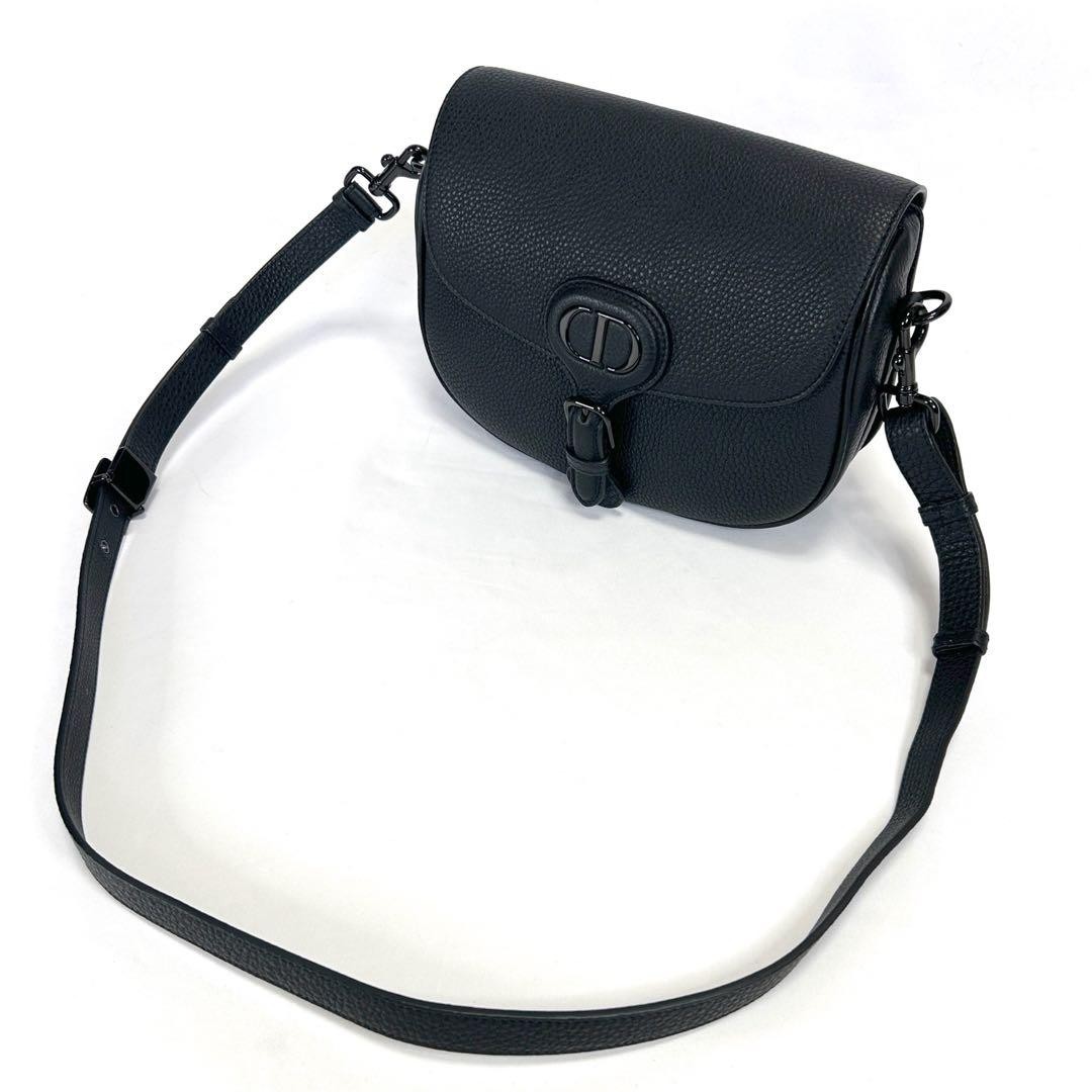 Christian Dior Bobby Medium Shoulder Bag Black Leather w/ Dust bag Boxed Woman's