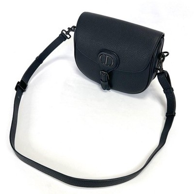 Christian Dior Bobby Medium Schultertasche Schwarz Leder mit Staubbeutel Boxe...