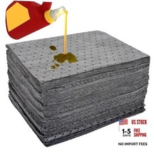 100 PCS Oil Absorbent Pads Weight Dimpled Oil Absorbing Sheets Garage