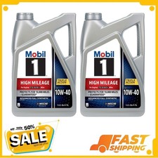 (2 pack) Mobil 1 High Mileage Full Synthetic Motor Oil 10W-40, 5 Quart 44.75 per gallon