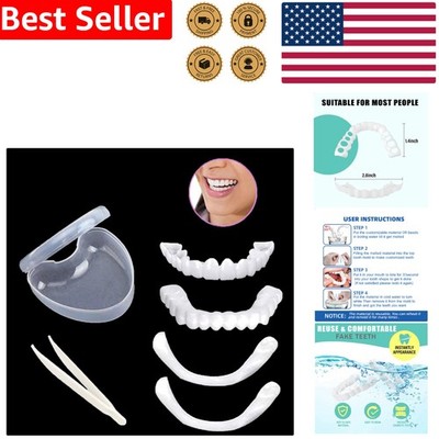 Temporary Veneers Teeth Set, Orthodontic Instant Smile, Upper Bottom Comfort Fit