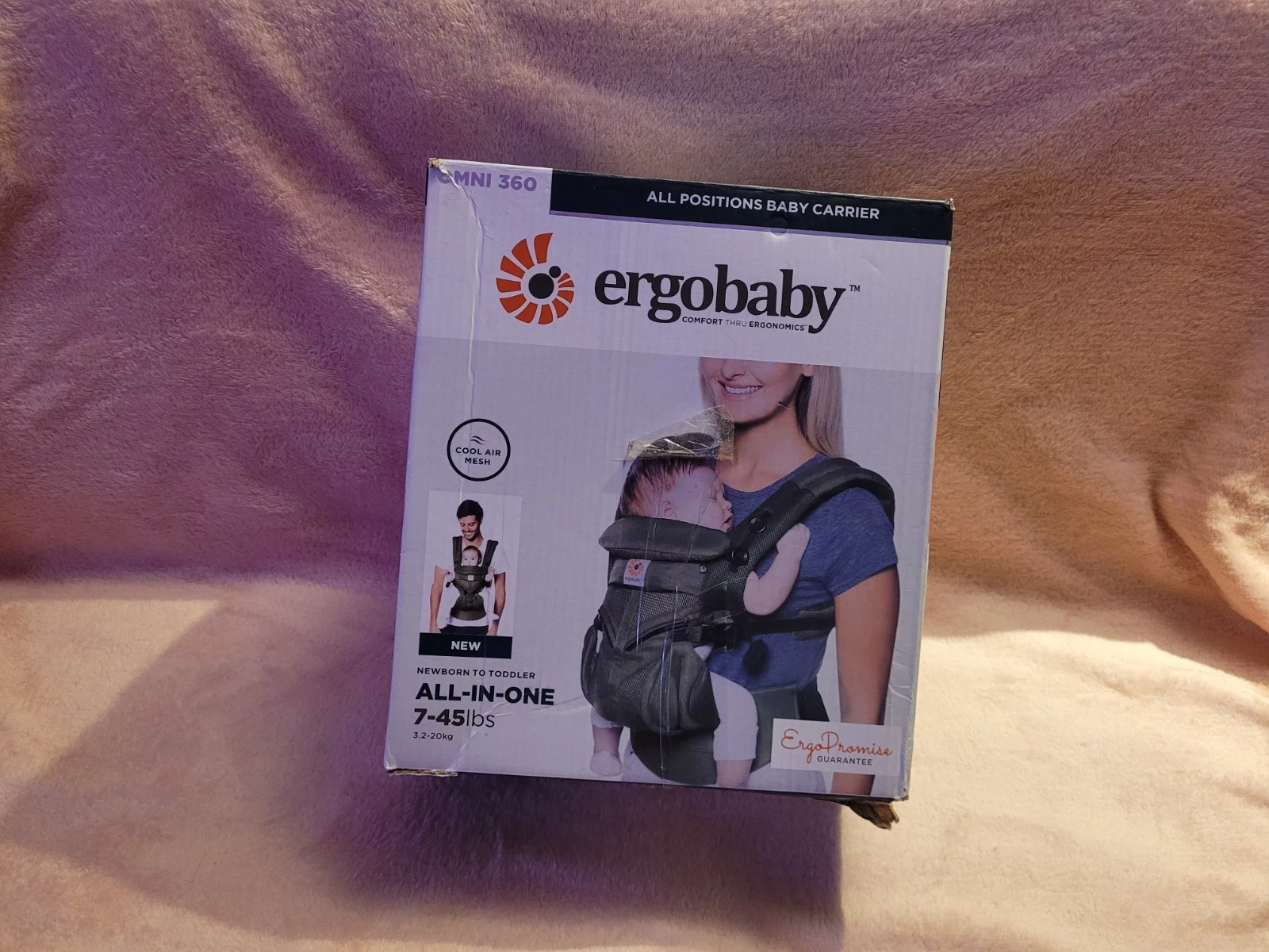Ergobaby Omni 360 All-in-One Baby Carrier - Khaki Green, 7-45lbs, Cool Air Mesh