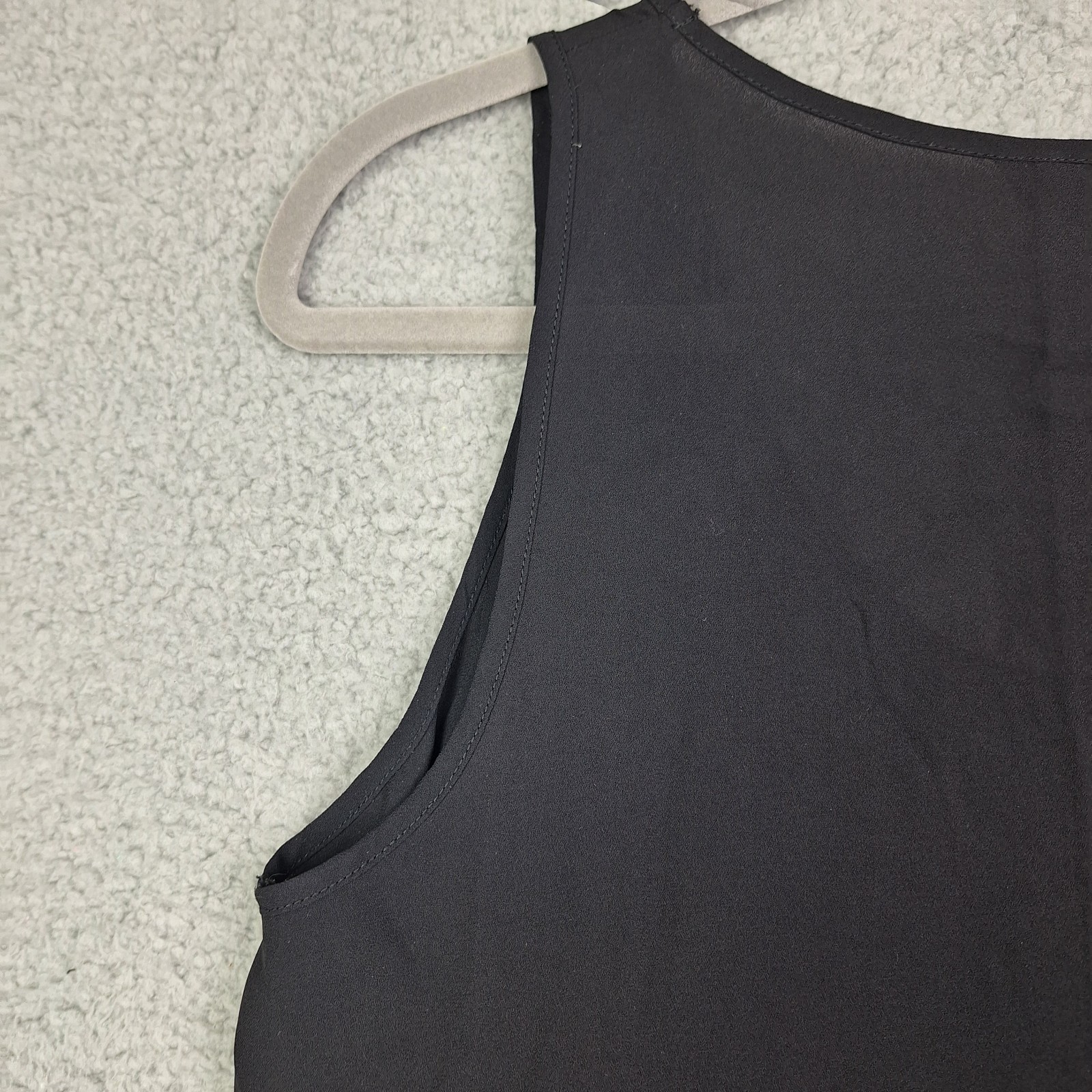 Express Womens Top Medium Black Split Back Tank F… - image 13
