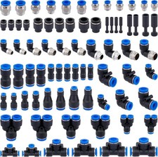 78 PCS Air Line Quick Connect Fittings 1/8" 1/4" 5/16" 3/8" 1/2" Quick Connect A