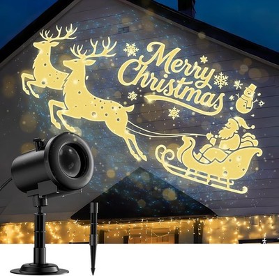 LED Weihnachten Halloween Projektor Licht 12 Muster Außen Garten Wasserdicht