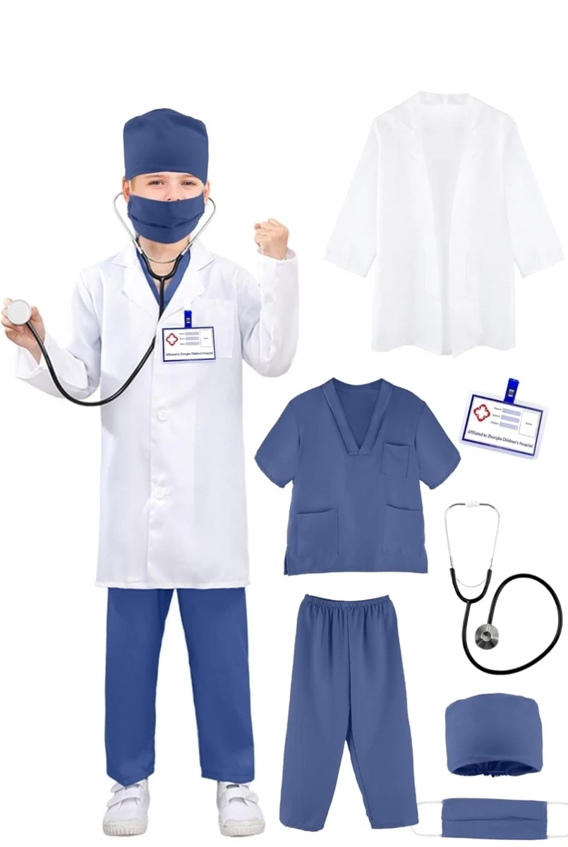 Kizzyland Kids Doctor Costume - Pretend Play Medical Outfit For Boys And Girls - View #3