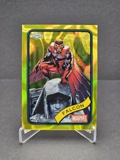 🔥2025 Topps Chrome Marvel Falcon Yellow Lava Refractor #80🔥