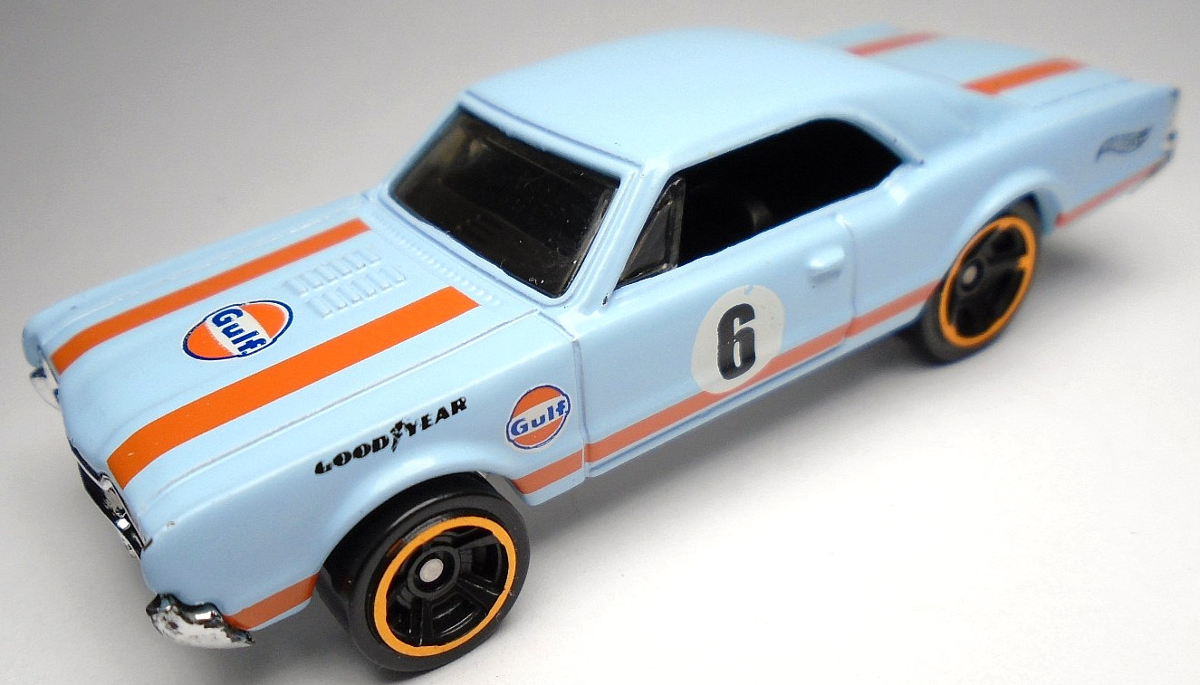 2021 HOT WHEELS '67 OLDSMOBILE 442 GULF 6 LIGHT BLUE DIECAST 3 1/8" CAR W ORANGE