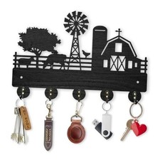  Coat Rack Wall Mounted Wood Farmhouse Animal Key Hanger Wall Farm Cow Sheep