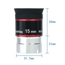1.25in 15mm 68 Degree Ultra Wide Angle Eyepiece For Telescope Wide Angle