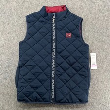 Nautica Boys Navy Blue Puffer Vest Quilted Size 6 NEW