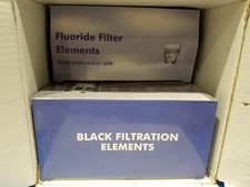 Universal 4-Piece Gravity Water Filter Set — Black + White Elements