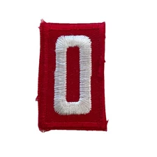 Vintage Boy Scouts of America BSA Scouting Red Troop Number Zero # 0 #0 Patch