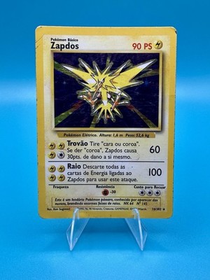 Spanish Pokemon TCG 1999 Zapdos 16/102 Holo Rare Base Set Vintage HP/DMG