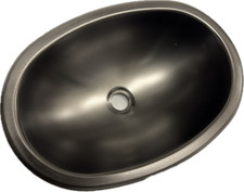 Kitchen/Bath Oval Black Stainless Steel Sink Dimensions 16 3/4"X11 3/4" Depth 6"